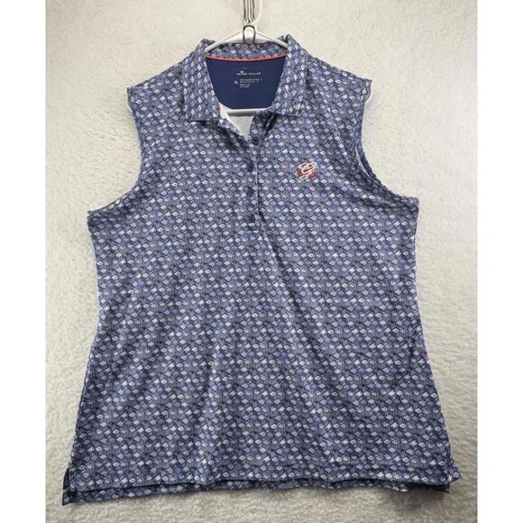 Peter Millar Tops - Peter Millar Womens XL Golf Polo Sleeveless Sport Collared Shirt